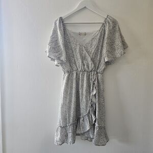 Altar'd State Ruffle Sleeve Floral Mini Dress